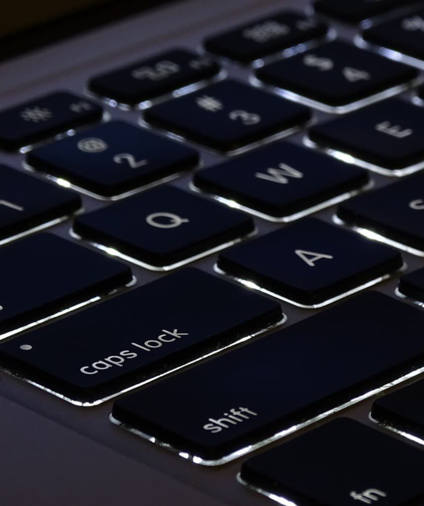 Backlit laptop keyboard