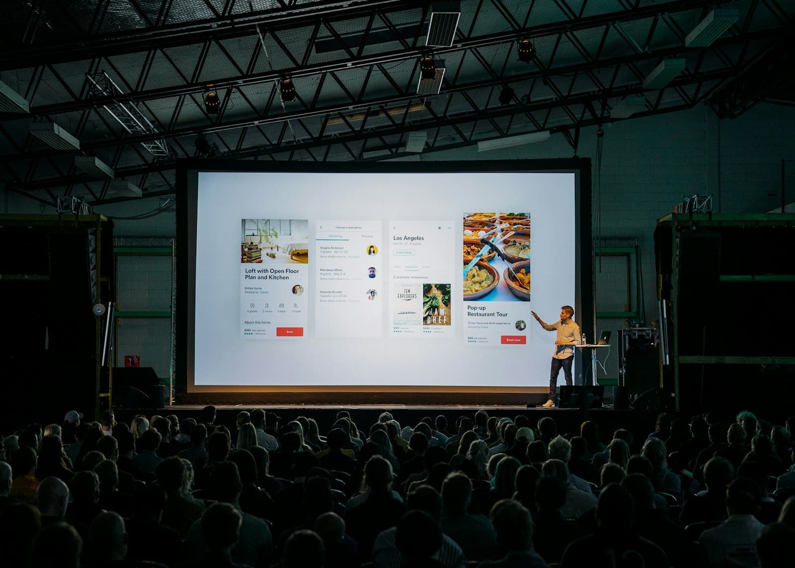 Conference stage with an audience